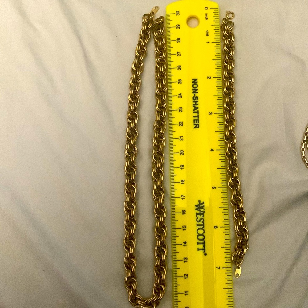 Vintage Trifari necklace and bracelet set gold tone